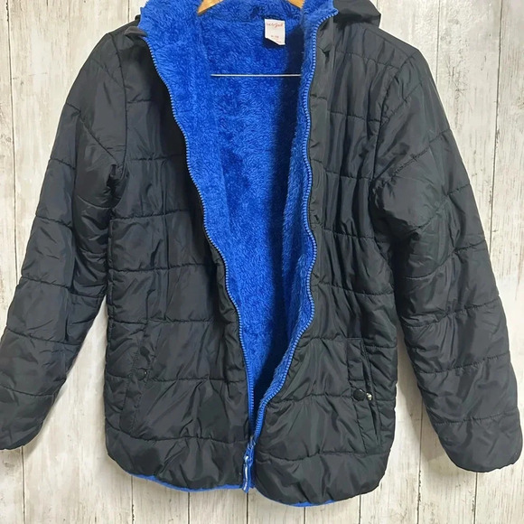 Cat & Jack Black Puffer Jacker Boys Size XL (16) - Picture 2 of 5